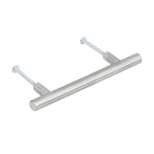 Puxador para Móveis Aço Inox Escovado Prata 96mm Sara