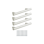 Puxador para Móveis Aço Inox Prata Escovado 128mm 4 Peças Sara Inspire