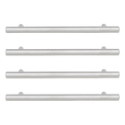 Puxador para Móveis Aço Inox Prata Escovado 160mm 4 Peças Sara Inspire