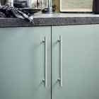 Puxador para Móveis Aço Inox Prata Escovado 192mm 1 Peça Sara Inspire