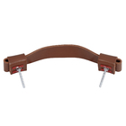 Puxador para Móveis Alça Marrom Couro Sintético 162mm Fuori