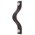 Puxador para Móveis Alça Marrom Escuro Couro Sintético 162mm Full Tampa