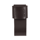 Puxador para Móveis Alça Marrom Escuro Couro Sintético 30mm Dori