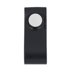 Puxador para Móveis Alça Preta Couro Sintético 30mm Dobi Tampa