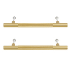 Puxador para Móveis Alumínio Dourado 128mm Axel