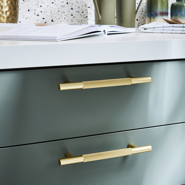 Puxador para Móveis Alumínio Dourado Anodizado 128mm 2 Peças Axel Inspire