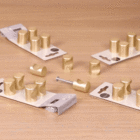 Puxador para Móveis Alumínio Dourado Escovado 20mm 4 Peças Omna Inspire