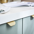 Puxador para Móveis Alumínio Dourado Anodizado 32mm 1 Peça Oslo Inspire