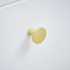 Puxador para Móveis Alumínio Dourado Escovado 35mm 2 Peças Jamy Inspire