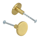 Puxador para Móveis Alumínio Dourado Escovado 35mm Jamy