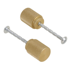 Puxador para Móveis Alumínio Escovado Dourado 23mm Axel