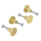 Puxador para Móveis Alumínio Escovado Dourado 25mm Benny