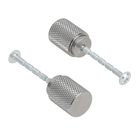 Puxador para Móveis Alumínio Escovado Prata 23mm Axel