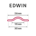 Puxador para Móveis Alumínio Marrom 336mm 1 Peça Edwin Inspire