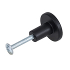 Puxador para Móveis Alumínio Pintado Preto 25mm Benny