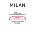 Puxador para Móveis Alumínio Prata 160mm 2 Peças Milan Inspire