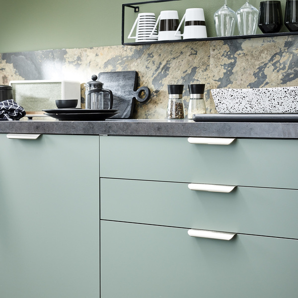 Puxador para Móveis Alumínio Prata Anodizado 96mm 1 Peça Oslo Inspire