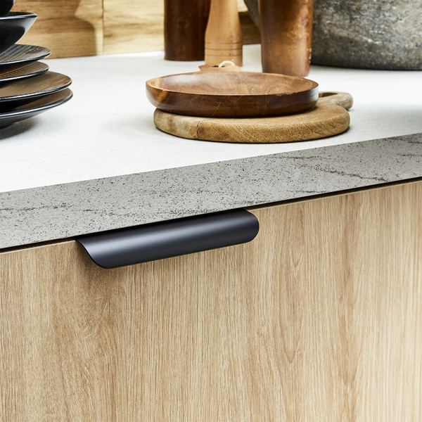 Puxador para Móveis Alumínio Preto Anodizado 128mm 1 Peça Oslo Inspire