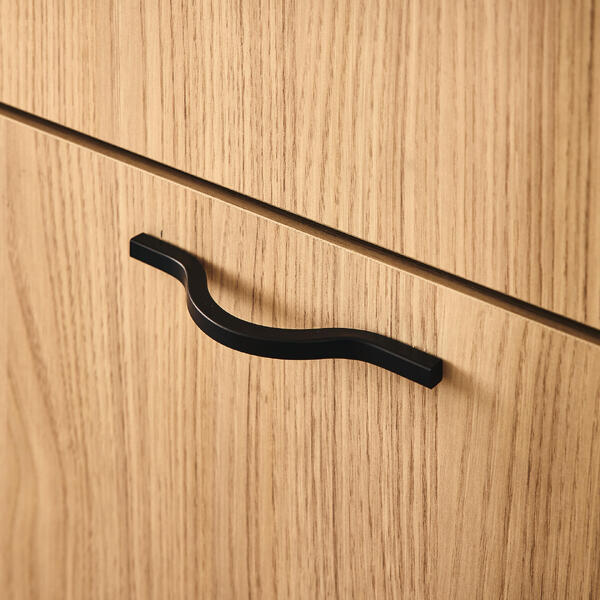 Puxador para Móveis Alumínio Preto 144mm 1 Peça Edwin Inspire