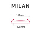 Puxador para Móveis Alumínio Preto 189mm 2 Peças Milan Inspire