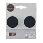 Puxador para Móveis Alumínio Preto Pintado 35mm Jamy