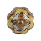 Puxador para Móveis Cerâmica Amarelo 30mm