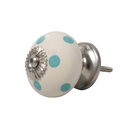 Puxador para Móveis Cerâmica Branco Verde Cl 50mm