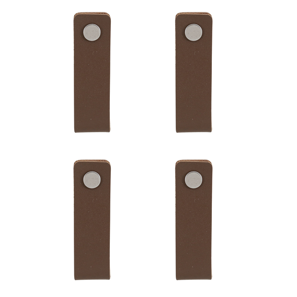 Puxador para Móveis Couro Café 70mm Zack