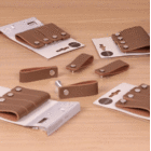 Puxador para Móveis Couro Café 70mm 4 Peças Zack Inspire