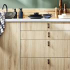 Puxador para Móveis Couro Marrom Pintado 70mm 1 Peça Zack Inspire