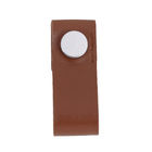 Puxador para Móveis Alça Couro Marrom 75mm Dobi Tampa