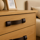 Puxador para Móveis Couro Marrom Escuro 162mm 2 Peças Fuori Mimo.dsn