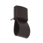 Puxador para Móveis Alça Couro Marrom Escuro 75mm Dori