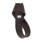 Puxador para Móveis Alça Couro Marrom Escuro 75mm Nó Parafuso