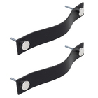 Puxador para Móveis Couro Preto Cromado 162mm 2 Peças Full Tampa Mimo.dsn