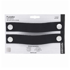 Puxador para Móveis Couro Preto Cromado 162mm 2 Peças Full Tampa Mimo.dsn