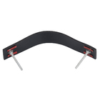 Puxador para Móveis Alça Couro Preto 192mm Full Parafuso