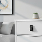 Puxador para Móveis Couro Preto Prata 30mm 2 Peças Doko Parafuso Mimo.dsn