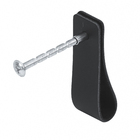 Puxador para Móveis Couro Preto 70mm Zack