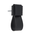 Puxador para Móveis Alça Couro Preto 75mm Dori