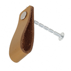 Puxador para Móveis Couro Sintético Marrom 70mm Zack