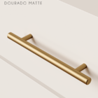 Puxador Para Móveis Dourado Matte Primus Italy Line  Dourado