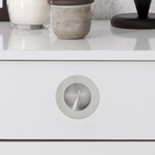 Puxador para Móveis Embutir Aço Inox 65mm Polido 1 peça