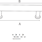 Puxador Para Móveis Il 05 Al 096 Aço Escovado Italyline