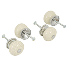 Puxador para Móveis Porcelana Branca 39mm Gabi