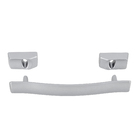 Puxador para Móveis Sobrepor ABS 128mm Prata 1 peça