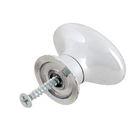 Puxador para Móveis Sobrepor ABS 28mm Cromado 1 peça