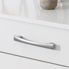 Puxador para Móveis Sobrepor ABS Prata 1 peça