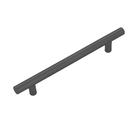 Puxador para Móveis Sobrepor Aço Inox 128mm Preto  1 peça