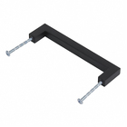 Puxador para Móveis Sobrepor Aço Inox 128mm Preto  1 peça